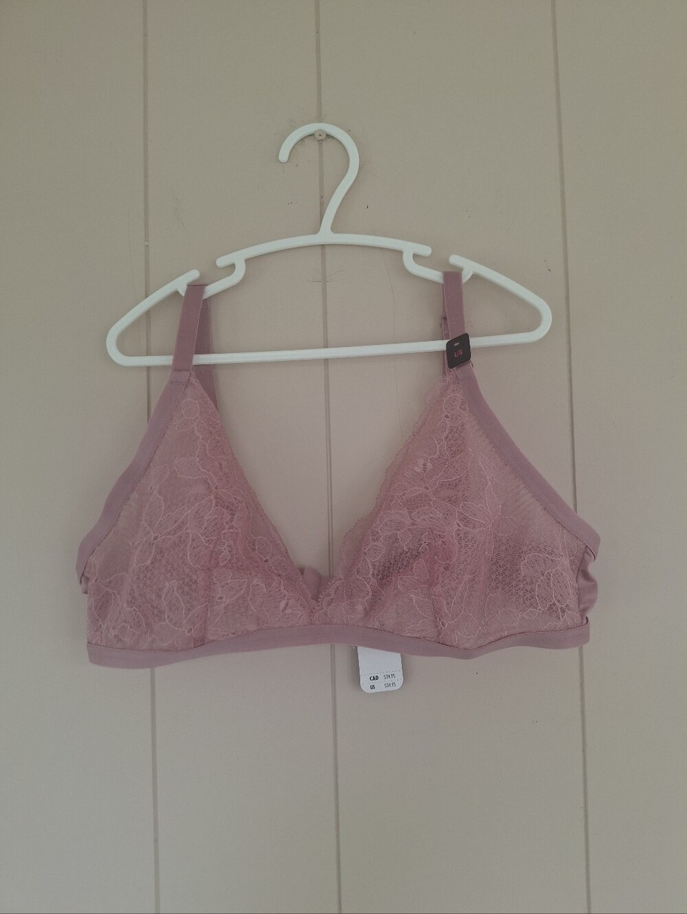 La SENZA Large Lace Bralette Unlined Sheer Bra NWT Lingerie